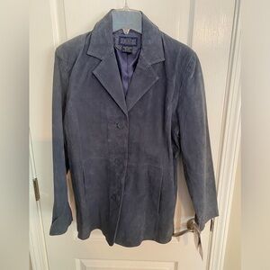 SHAVER LAKE Blue Suede Jacket - L